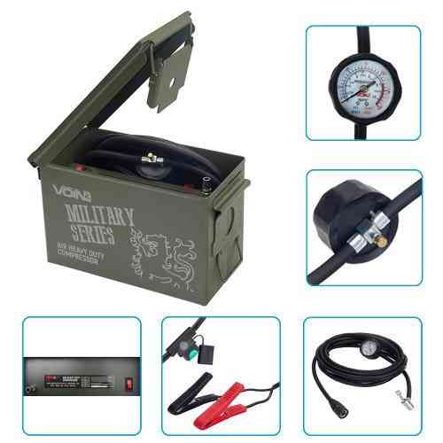 Автомобильный компрессор VOIN VM-070 Military Series, 150psi, 25А, 90л, с клеммами Харьков