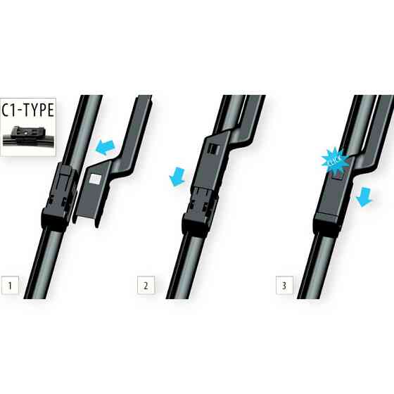 Щітки oximo безкаркасні модельні (к-т 2шт) c1-type 700 + 450 мм двірника Мукачево