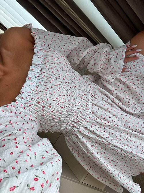 Жіноча романтична легка сукня з натуральної тканини муслін 100% бавовна Одеса - фото 1