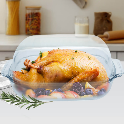 Каструля для запікання 5,7л "гусятниця" жароміцне скло Maestro Житомир - фото 3