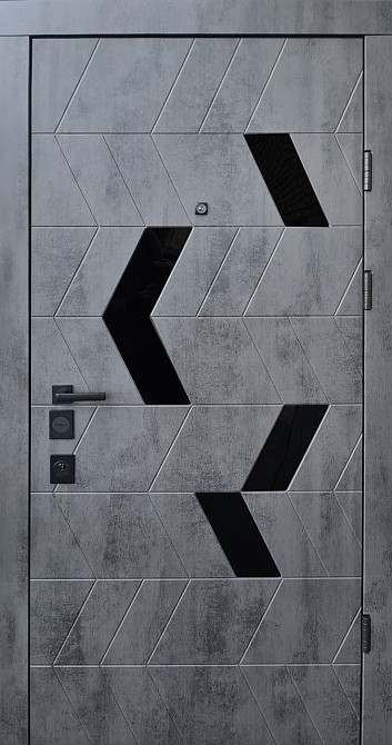 Входные двери Qdoors Авангард Конверс-Ак бетон темный/грей софт 850х2040 мм Киев - изображение 1