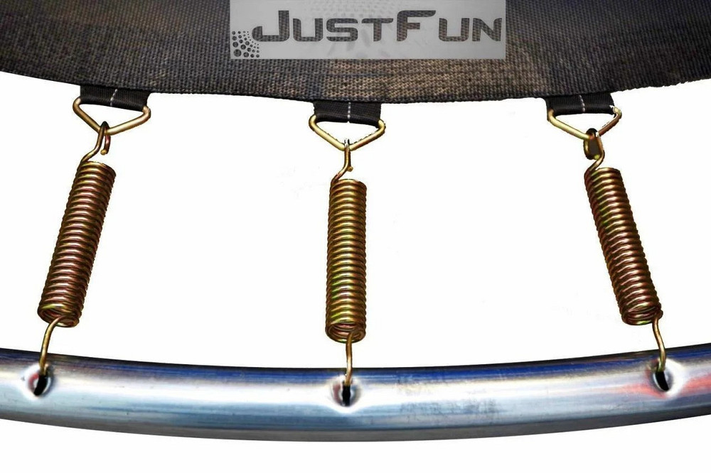 Батут 252 см Just Fun для дітей і дорослих з захисною сіткою і драбиною Різні кольори Київ - фото 5