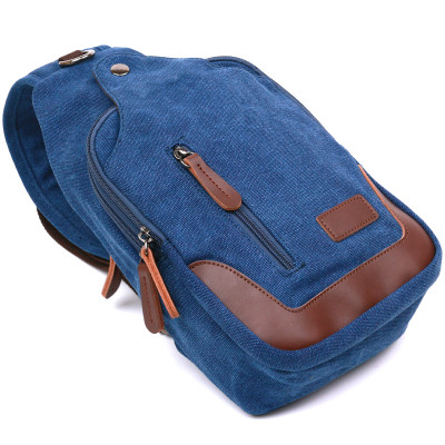 Сумка Vintage Текстильна чоловіча через плече Синя (20387) Вінниця - фото 4