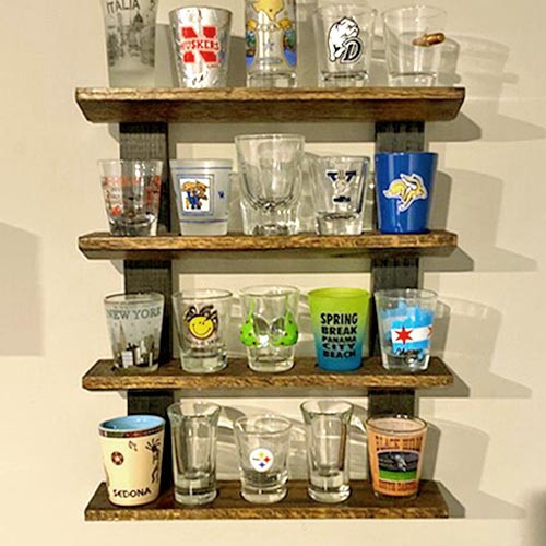 Полиця для чарок "Віскасет" венге-мускат Миколаїв - фото 1