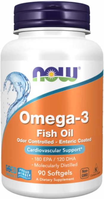 Омега-3 Now Foods Omega-3 Enteric 90 гел капс Киев - изображение 4