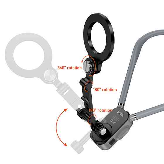 Кріплення для телефона на шию HOCO K31 Campo magnetic neck-hanging holder Black Gray Одеса