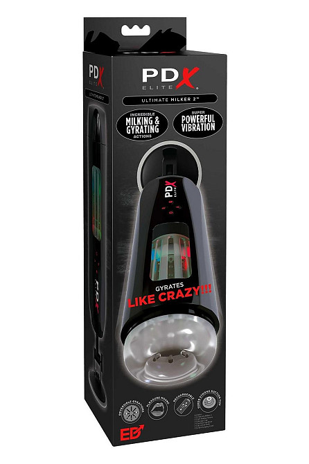 Мастурбатор с вибро Pipedream PDX Elite Ultimate Milker 2 черный, 27 см Sex Aura Киев - изображение 3