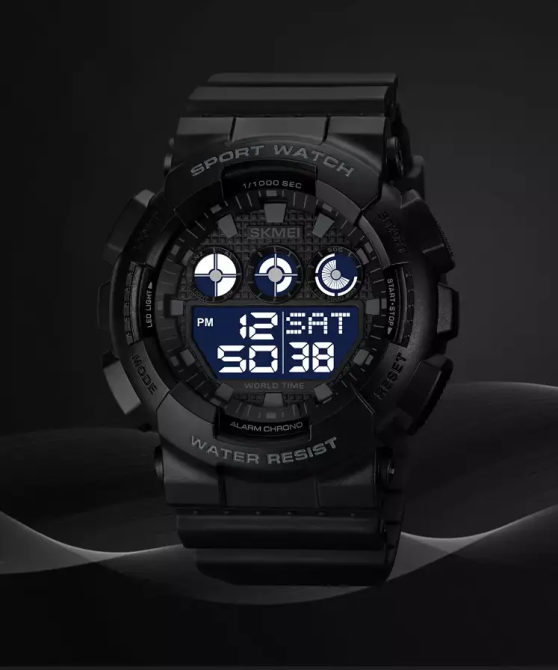 Мужские спортивные часы Skmei 1857 (Черные) Винница - изображение 4