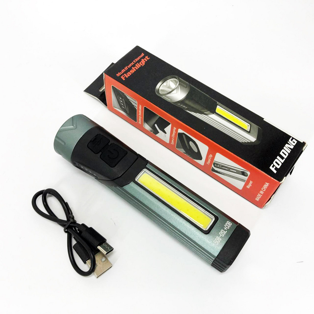 Фонарик мощный аккумуляторный для дома Police 508-OSL+COB, Мощный светодиодный фонарь BJ-51 Львов - изображение 2