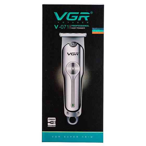 Акумуляторна машинка для стрижки волосся VGR V-071 срібна Київ