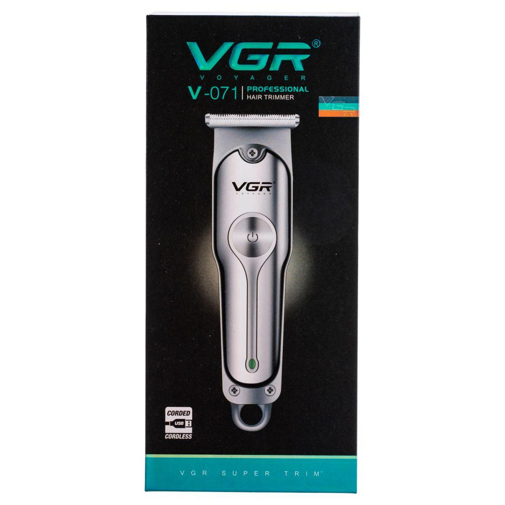 Аккумуляторная машинка для стрижки волос VGR V-071 серебристая Киев - изображение 6