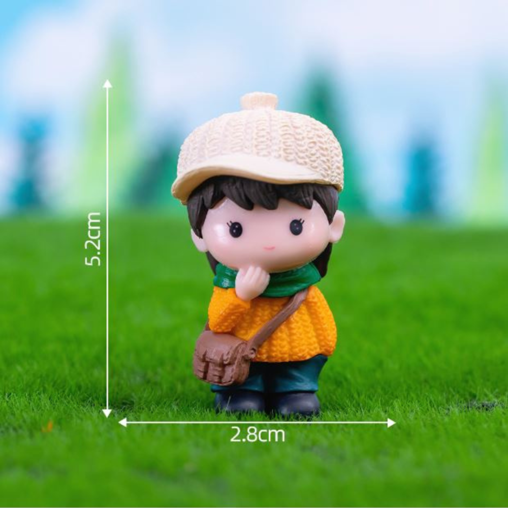 Миниатюрные фигурки детей для моделирования, песочных столов,микроландшафта, флорариума, мини-сада оранжевый мальчик Одесса - изображение 1