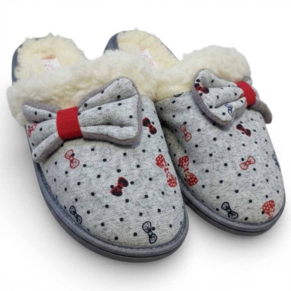 Капці жіночі закриті пальчики на овчині теплі, горох бантик сирі 37 Одеса - фото 1