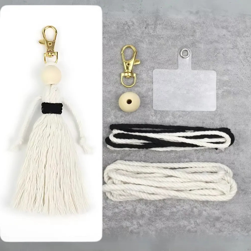 Набор макраме для рукоделия и плетения брелока 