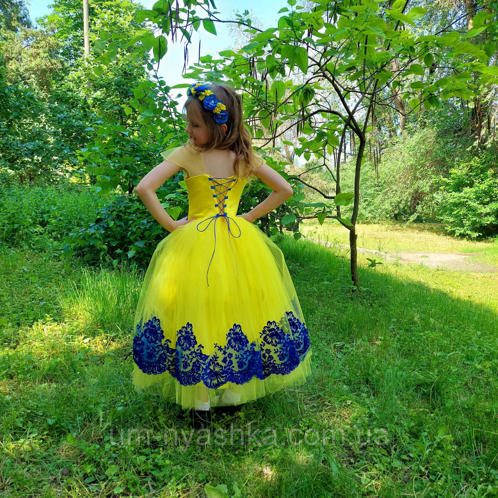 Блакитна святкова сукня в патріотичних кольорах Кривий Ріг - фото 7