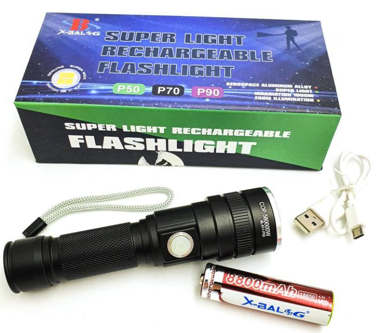 Ліхтарик ручний Bailong BL-611-P50 від акумулятора 18650, 1500лм, 3 режими свічення 6988 Одеса - фото 2