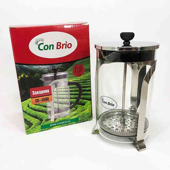 Чайник заварювальний френч прес, Скляний чайник для кави та чаю, Ручний френч прес для чаю TJ-17 Івано-Франківськ