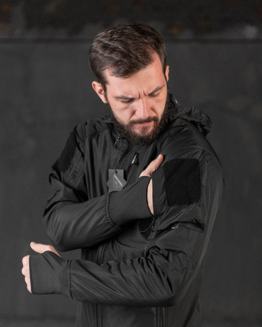 Весенняя тактическая куртка  carrier (аналог uf pro)  черная ВТ0546 Одесса - изображение 5