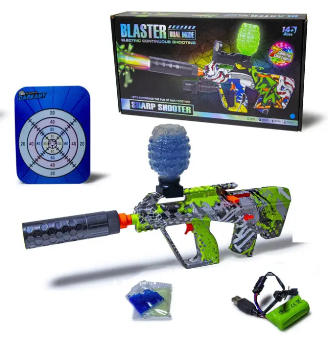 Автоматический автомат на орбизах, на аккумуляторе, пули неоновые - светяться в темноте, код 777-32Y Одесса - изображение 1