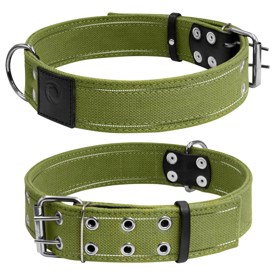 Нашийник для собак бавовняна тасьма CoLLaR Брезент подвійний (ширина 45мм, довжина 56-71см) Коломия - фото 1