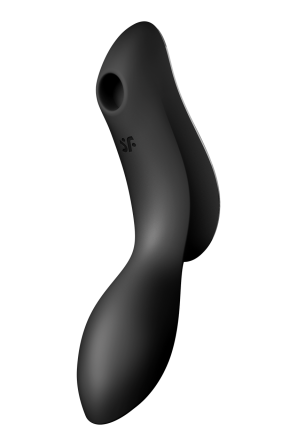 Двойной вибратор с вакуумной стимуляцией SATISFYER CURVY TRINITY 2 черный Sex Aura Киев