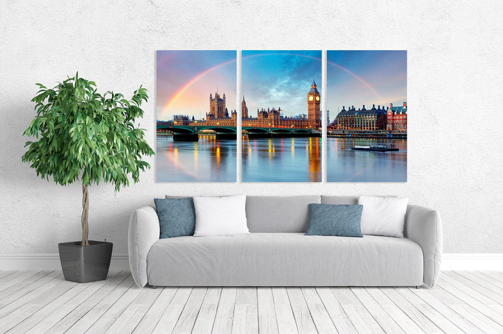 Модульная картина в гостиную / спальню   Біг-Бен     ART-213_3A 70х130 см Киев - изображение 2