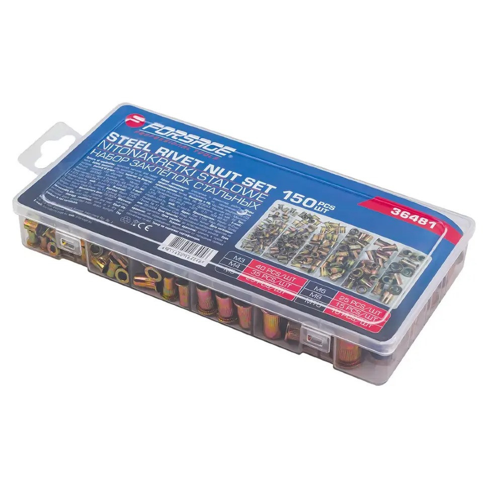 Заклепки різьбові сталеві 150шт M3-M10. FORSAGE F-36481 Одеса - фото 3