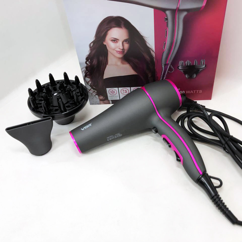 Электрический фен для гладких волос VGR, Фен для укладки любых волос с режимами JB-16 Львов - изображение 1