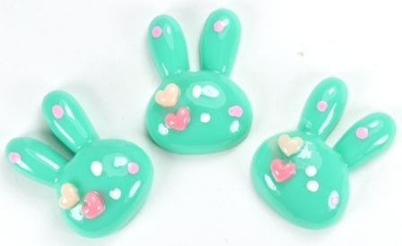 Серединки для шпильки зайчик 50шт розмір 1,5х2.3см (зелені) 34-5 Київ - фото 1