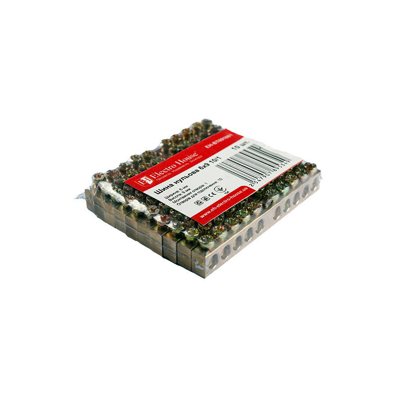 Шина нулевая 6х9 мм2 10/1, 1 отверстие Днепр - изображение 2