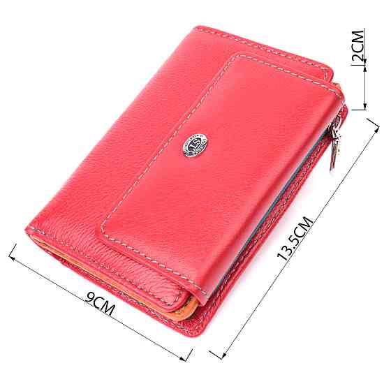 Яркий кошелек для женщин из натуральной кожи ST Leather 22503 Красный Киев
