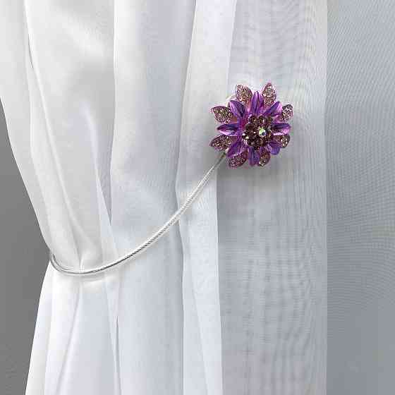 Магніти для штор та гардин "Flowers" набір 2 шт Бузковий (81-193) Київ