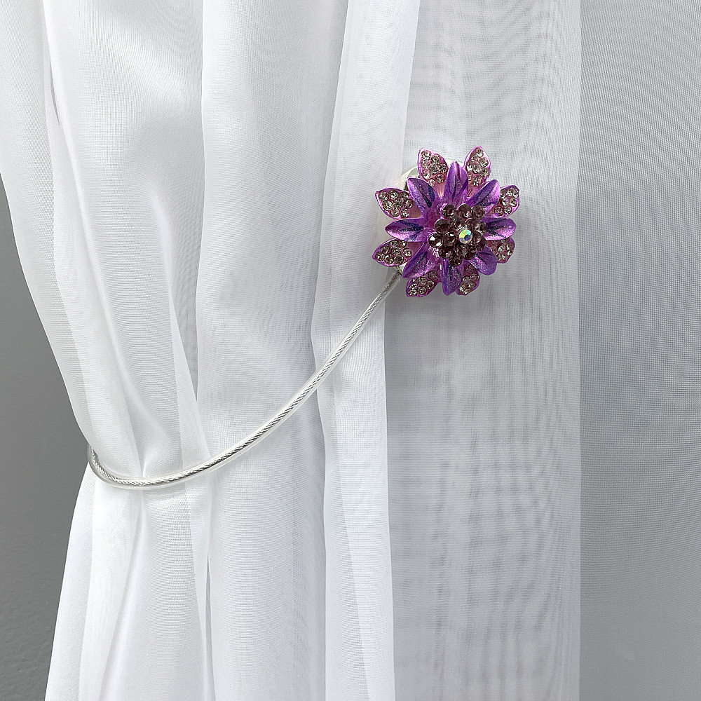 Магніти для штор та гардин "Flowers" набір 2 шт Бузковий (81-193) Київ - фото 3