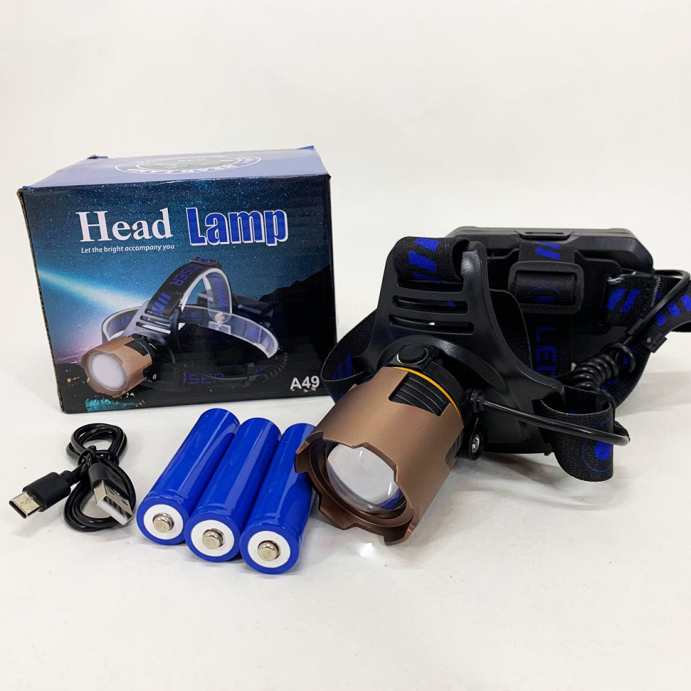 Фонарь налобный A49-TG 3x18650 ZS-40 Львов - изображение 4