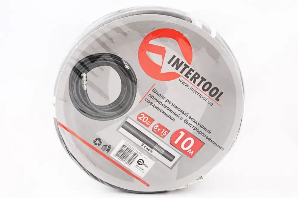 Шланг підкачки армований гумовий 8*15м Intertool Storm 20атм 10м Вінниця - фото 2