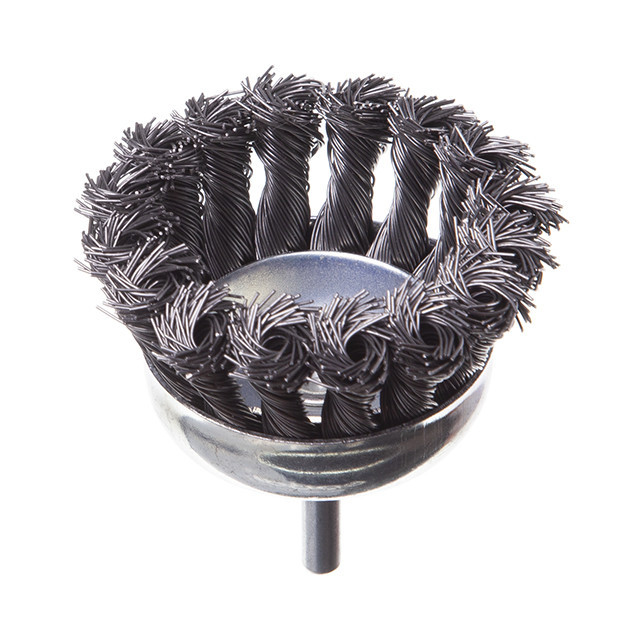 Щітка чашкова, 75 мм, 1/4", пучки крученого дроту, для дриля, 4500 об/хв INTERTOOL BT-3075 Київ - фото 3