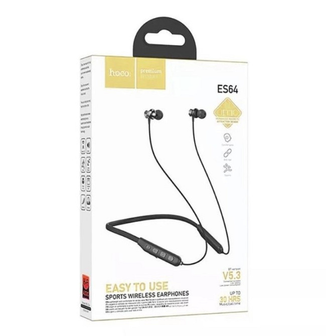 Навушники бездротові Bluetooth HOCO ES64, чорні Винница - изображение 3