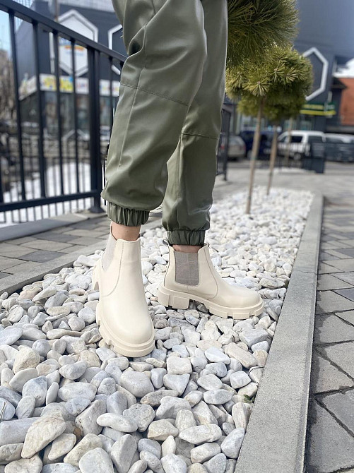 Черевики жіночі M.KRAFT бежеві натуральна шкіра висота 11см (4349) Коломыя - изображение 5