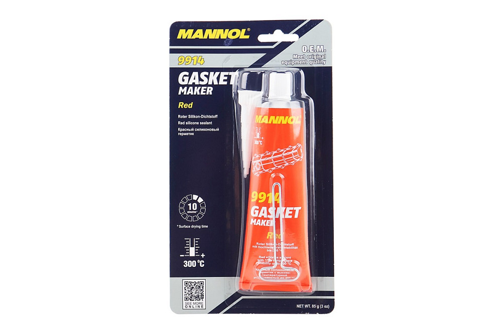 Герметик силіконовий високотемпературний ЧЕРВОНИЙ "9914 Gasket Maket Red" 85g Київ - фото 1
