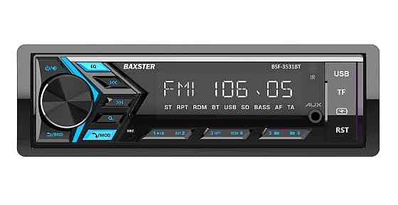 Автомагнітола 1DIN BAXSTER BSF-3531BT (Bluetooth/USB/MicroSD/AUX/FM) RGB + пульт Харків
