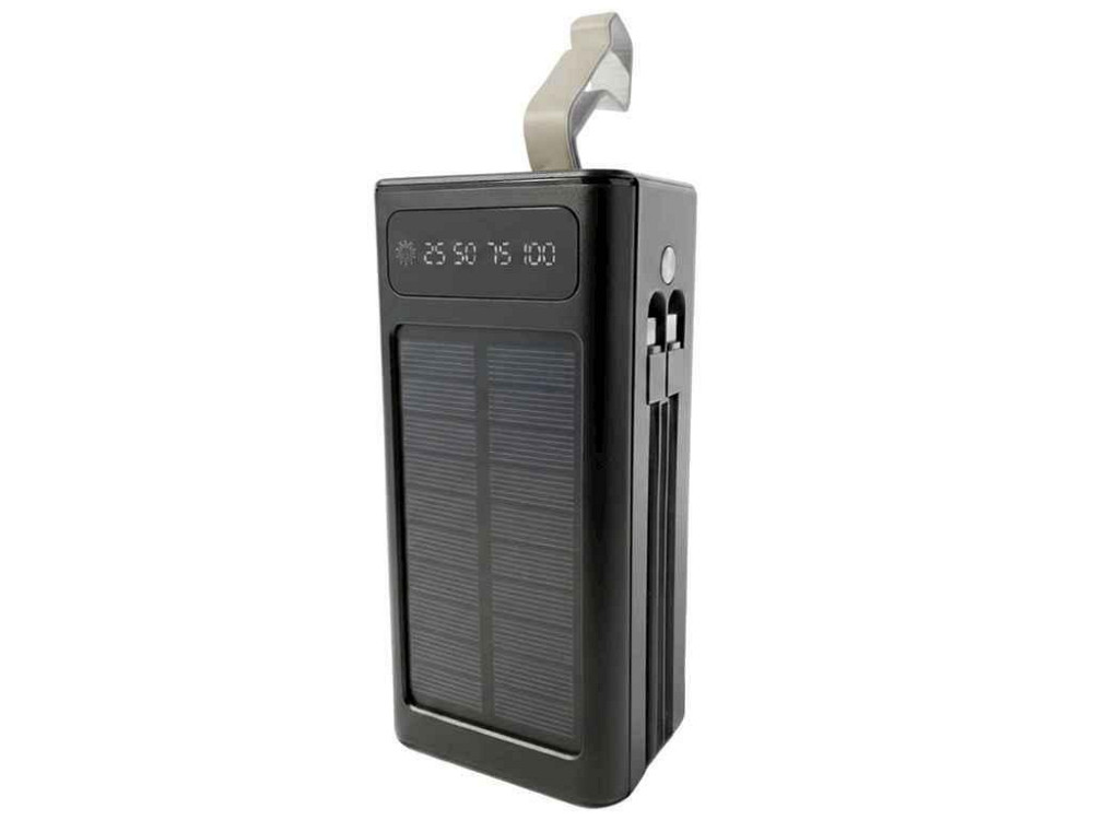 Power Bank 40000mAh M4U LED дисплей/сонячна панель, чорний ТМ GERLAX Київ - фото 1