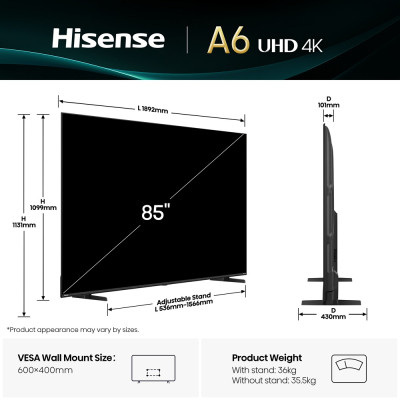 Телевизор Hisense 85A6Q Винница - изображение 2