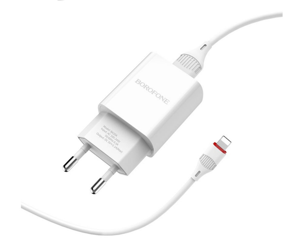 СЗУ Сетевое Зарядное Устройство BOROFONE BA20A - Lightning Днепр - изображение 3