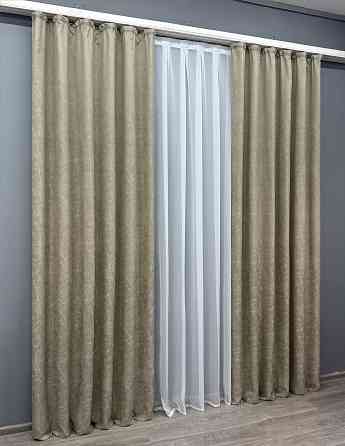 Комплект штор VR-Textil Жаккард Viva Marmo № 1779ш Тауп 150х270 см 2 шт (33-0743) Киев