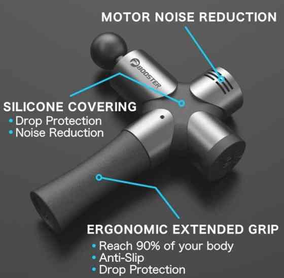 Перкуссионный массажный пистолет Booster pro 3 триггерных точек Винница