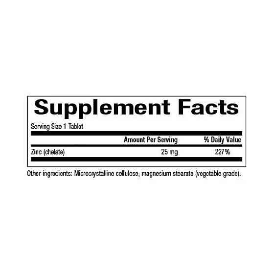 Минералы Natural Factors Цинк хелат Zinc Chelate 25mg 90 таб Киев