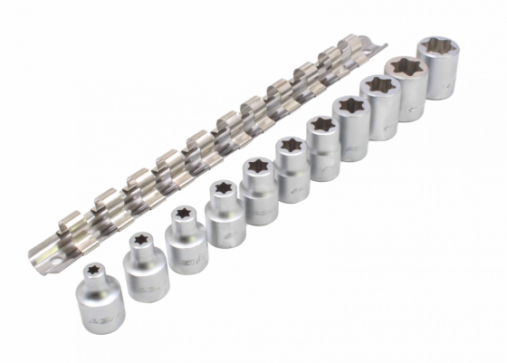 Набір насадок E-TORX (Е6-Е20) на рейці 3/8 11 од. ASTA A-F11ET Чернігів