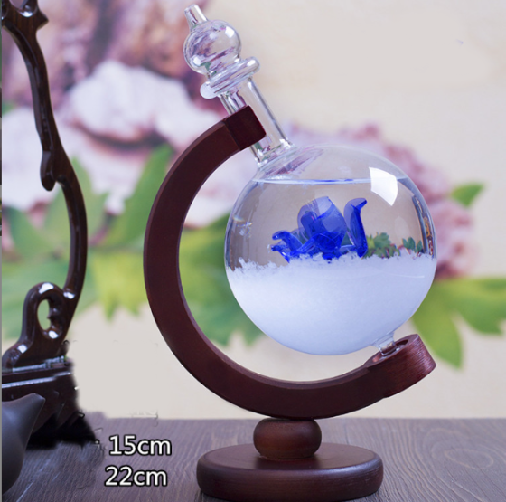 Барометры Штормгласс Глобус Голубая роза большой, Storm glass Киев