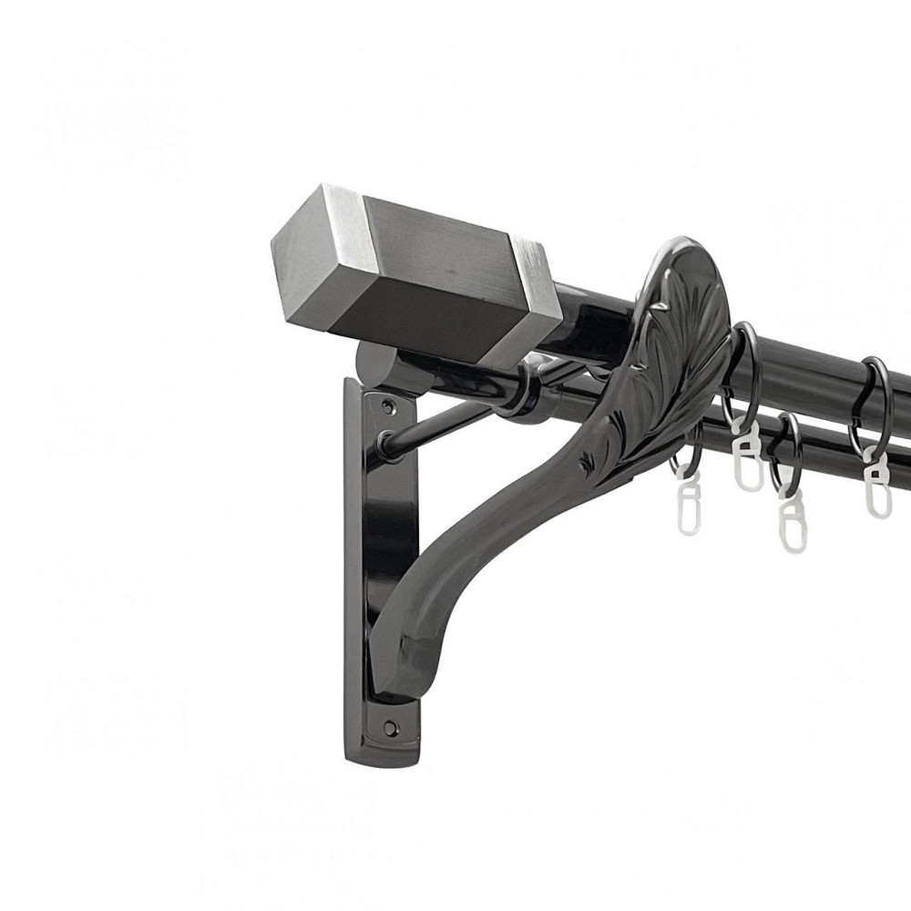 Карниз Orvit Квадро металевий дворядний ретро гладка труба кільце металеве Онікс 25\19 мм 300 см (00-00021498) Львів - фото 1