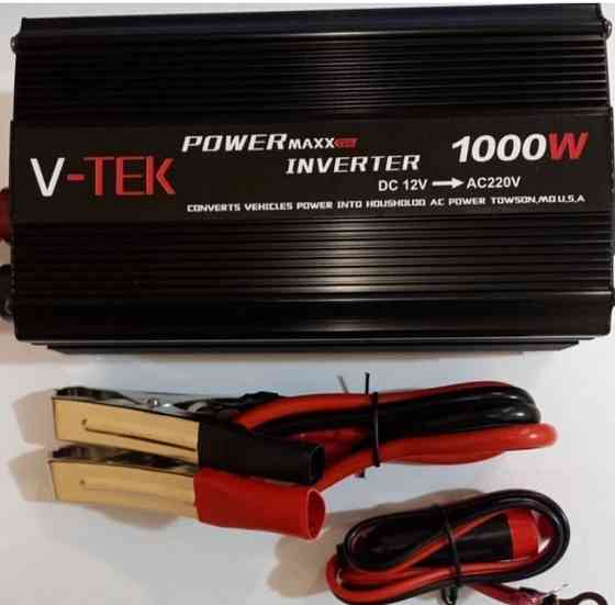 Инвертор Преобразователь напряжения автомобильный V-TEK 1000W 12/220В. Киев